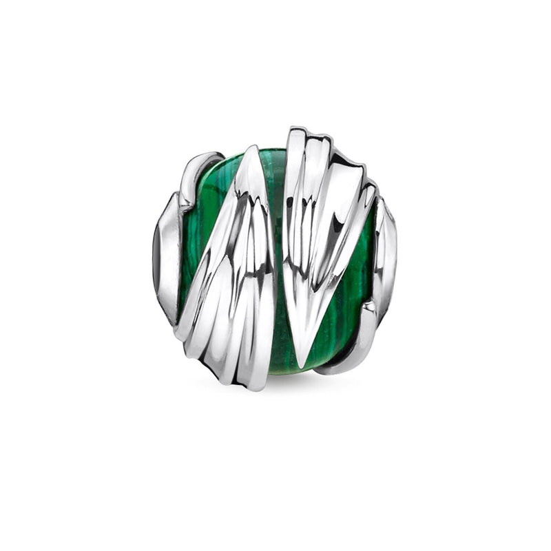 Thomas Sabo Bead Leaves Malachite Silver