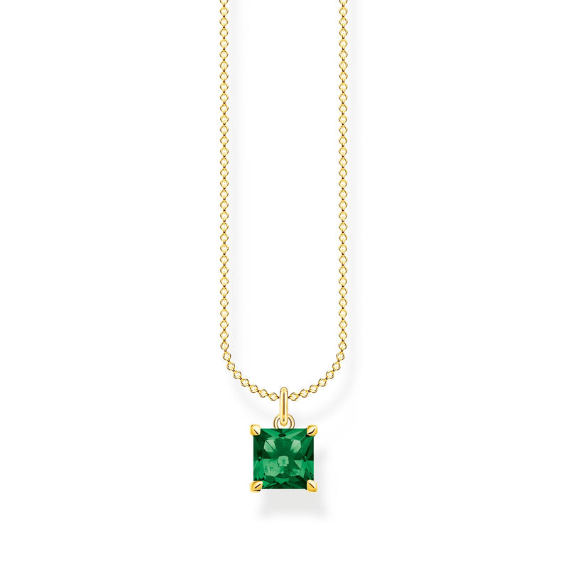 THOMAS SABO Necklace with green stone gold