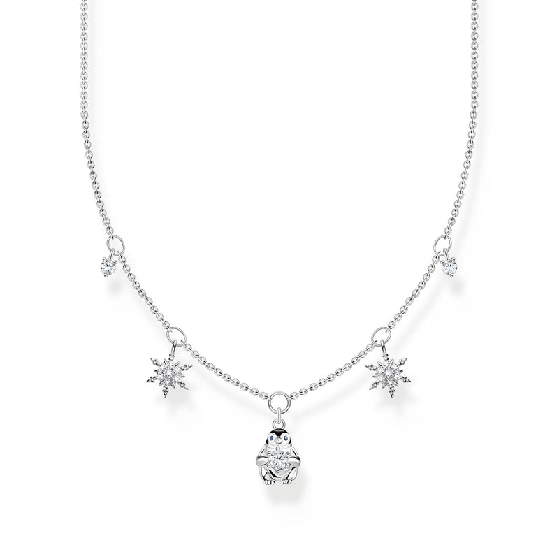 THOMAS SABO Necklace penguin and snowflakes silver