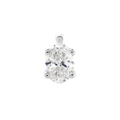 1.00ct Lab Grown Diamond Pendant in 18K White Gold