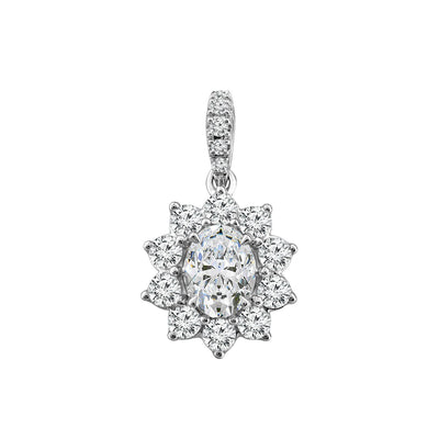 1.59ct Lab Grown Diamond Pendant in 18K White Gold