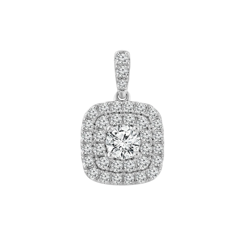 1.00ct Lab Grown Diamond Pendant in 18K White Gold