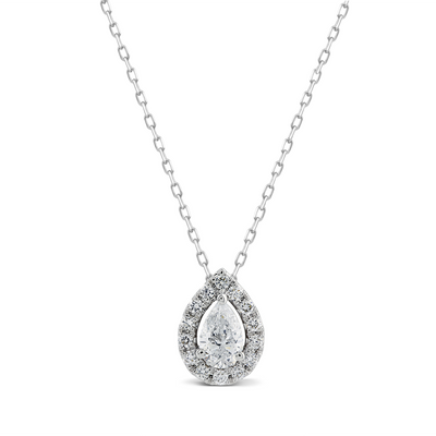 0.70ct Lab Grown Diamond Necklace in 18K White Gold