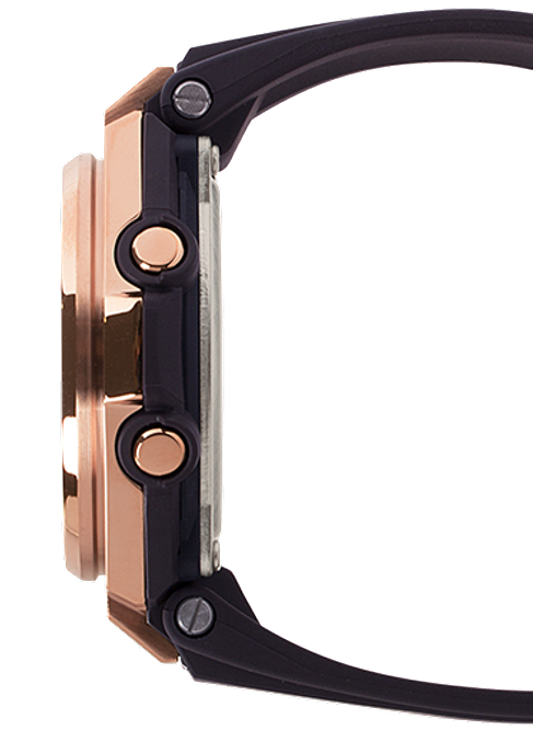 G-MS Rose Gold Solar Brown Band Women's Watch MSGS200G-5A