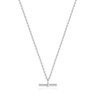 Ania Haie Silver Rope T-Bar Necklace