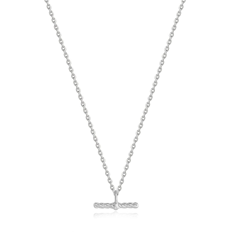 Ania Haie Silver Rope T-Bar Necklace