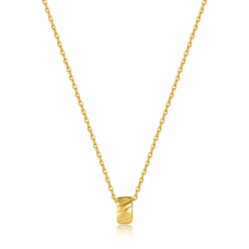 Ania Haie Gold Smooth Twist Pendant Necklace