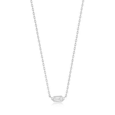 Ania Haie Silver Sparkle Emblem Chain Necklace