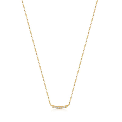 Ania Haie 14kt Gold Magma Curve Diamond Necklace