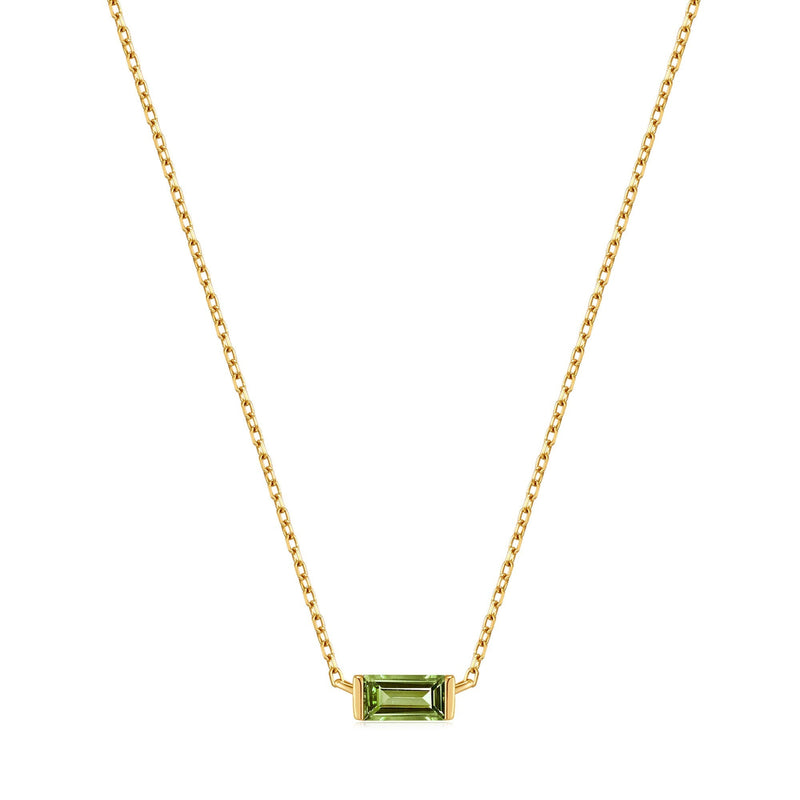 Ania Haie Luxury 14kt Gold Necklace with Stunning Tourmaline Accent