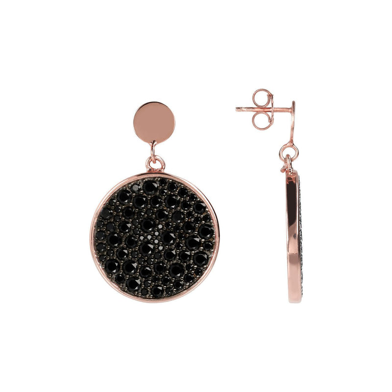 Bronzallure Pave Disc Earrings