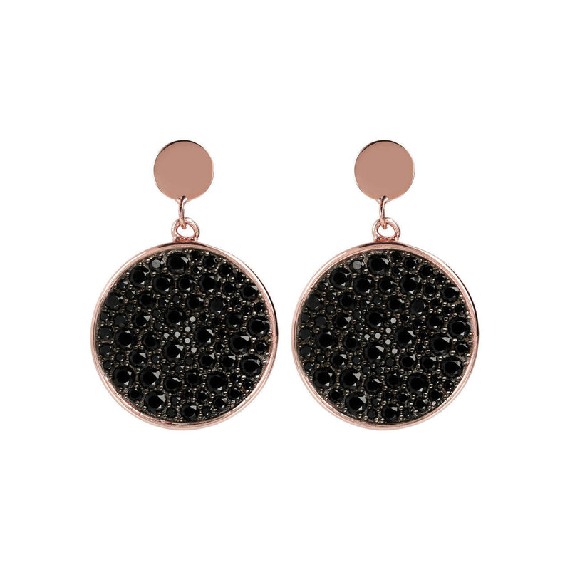 Bronzallure Pave Disc Earrings