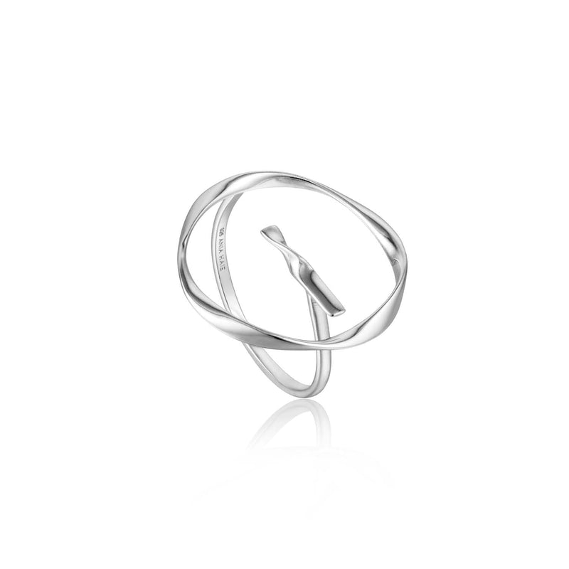 Ania Haie Twist Circle Adjustable Ring - Silver