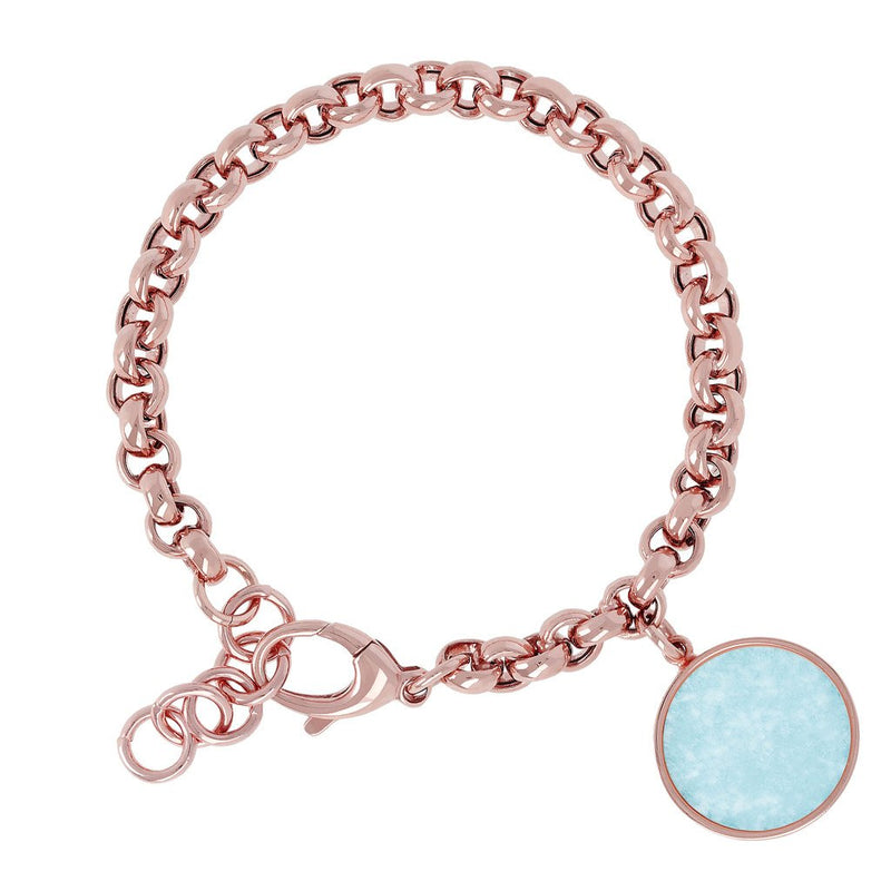 Bronzallure Rolo Bracelet With Gemstone Pendant