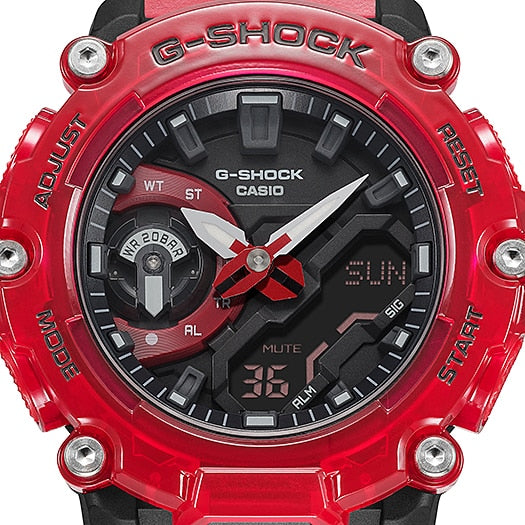 G-Shock DUO Carbon Sound Wave Transparent Mens Watch GA2200SKL-4A