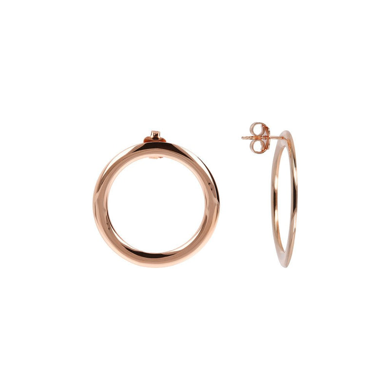 Bronzallure Small Circle Earrings Golden Rose