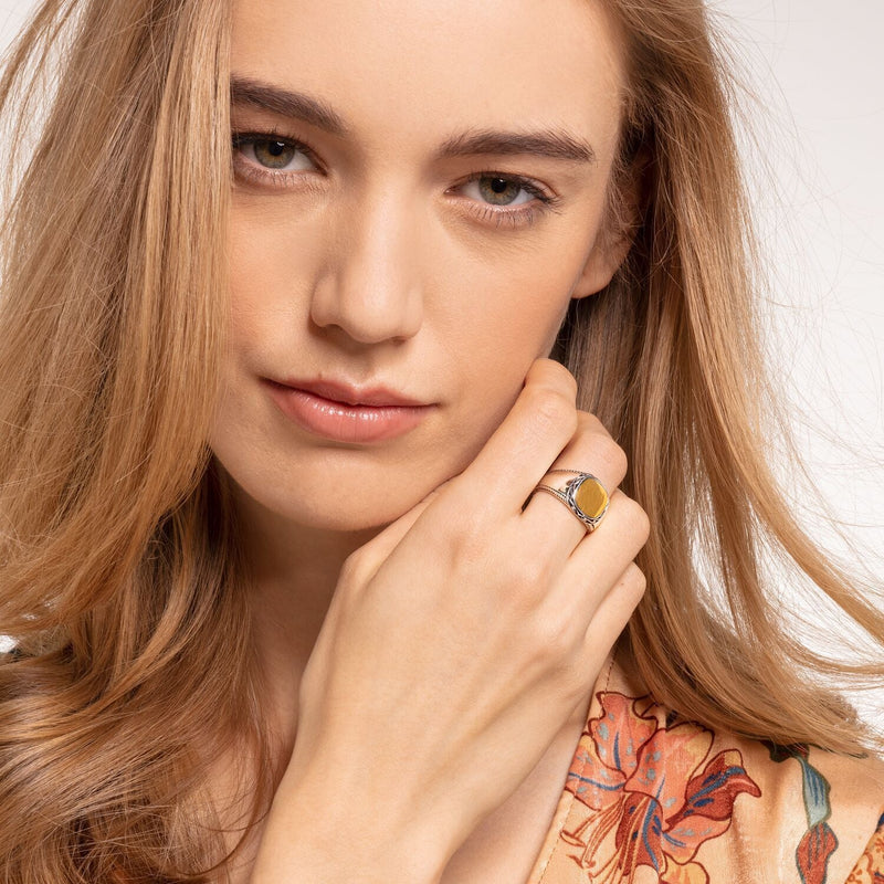 Thomas Sabo Ring Gold-coloured Tiger Pattern