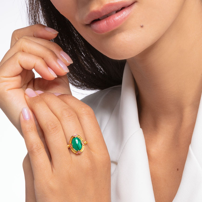 Thomas Sabo Ring Green Stone