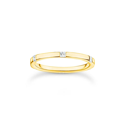 Thomas Sabo Ring with white stones gold