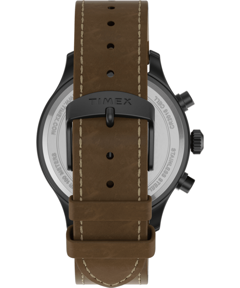 Timex Expedition Field Chronograph 43mm Leather Strap Watch