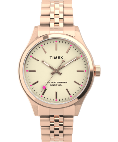 Timex Waterbury Neon 34mm Rose Gold Watch