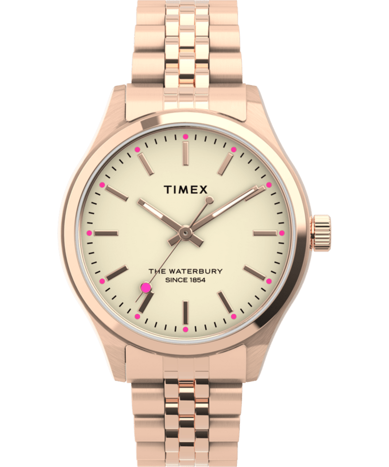 Timex Waterbury Neon 34mm Rose Gold Watch