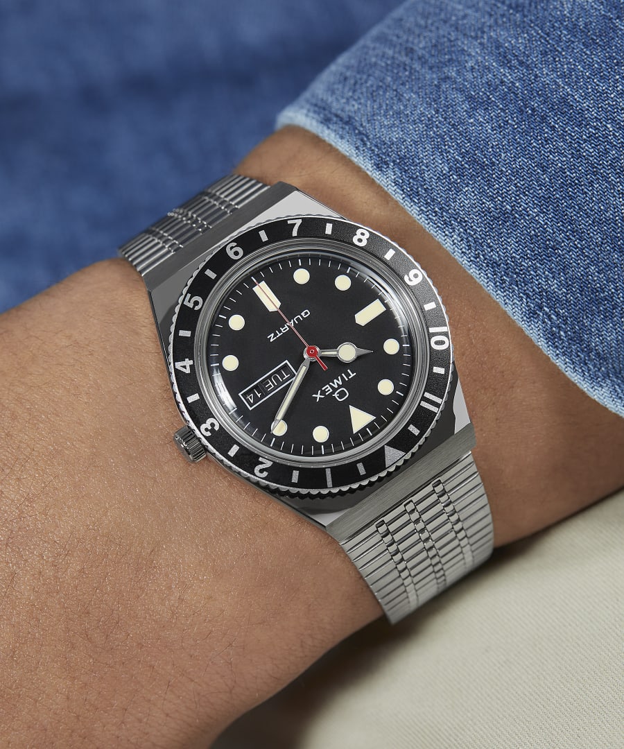 Q TIMEX 1979 REISSUE TW2U61800 ブラック Timex Q Reissue 38mm Stainless Steel Men's Watch TW2U61800