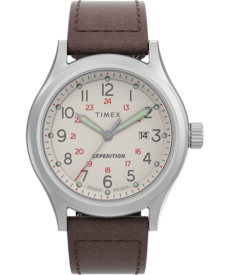 Timex Expedition® Sierra 41mm Leather Strap Watch TW2V07300