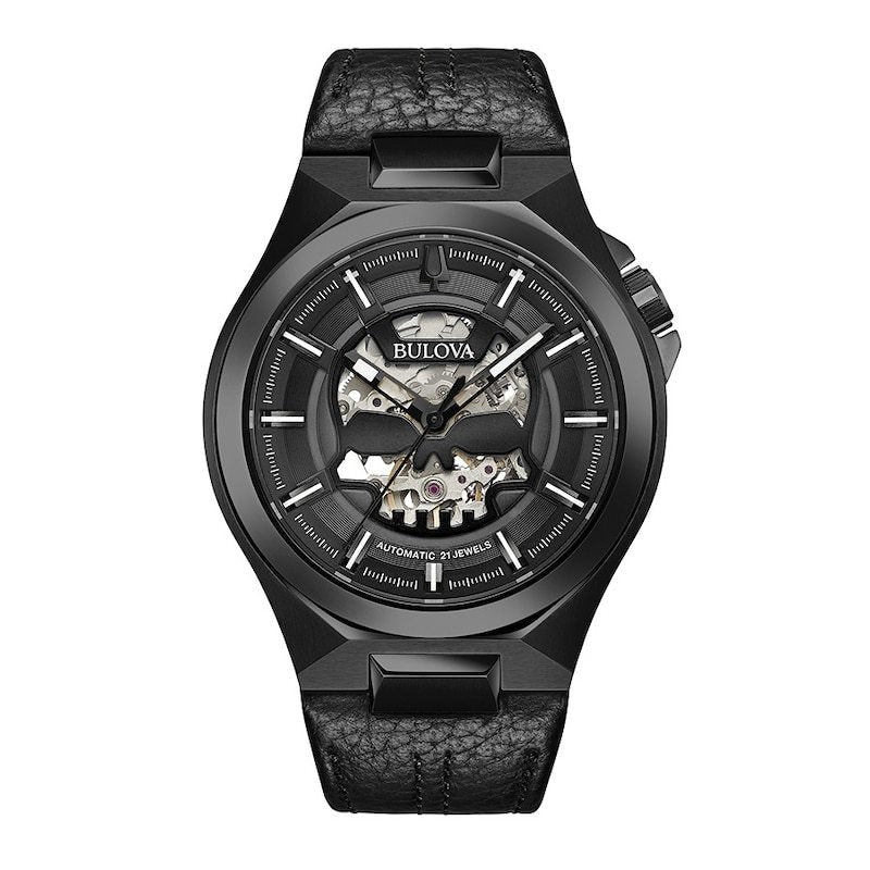 Bulova Classic Black Skull Men's Watch 98A238