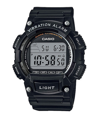 Casio Men's Classic Alarm Digital Black Resin Sport Watch W736h-1av