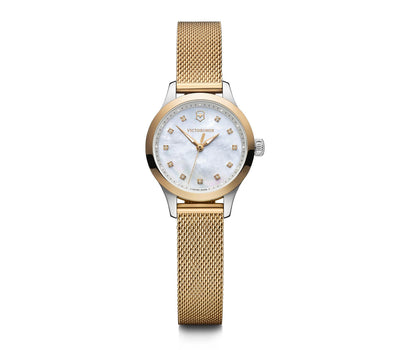 Victorinox Alliance XS Gold Mesh Bracelet Womens Watch 241879