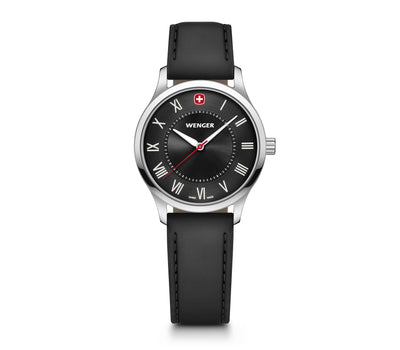 Wenger City Classic Black Leather Watch 01.1421.123