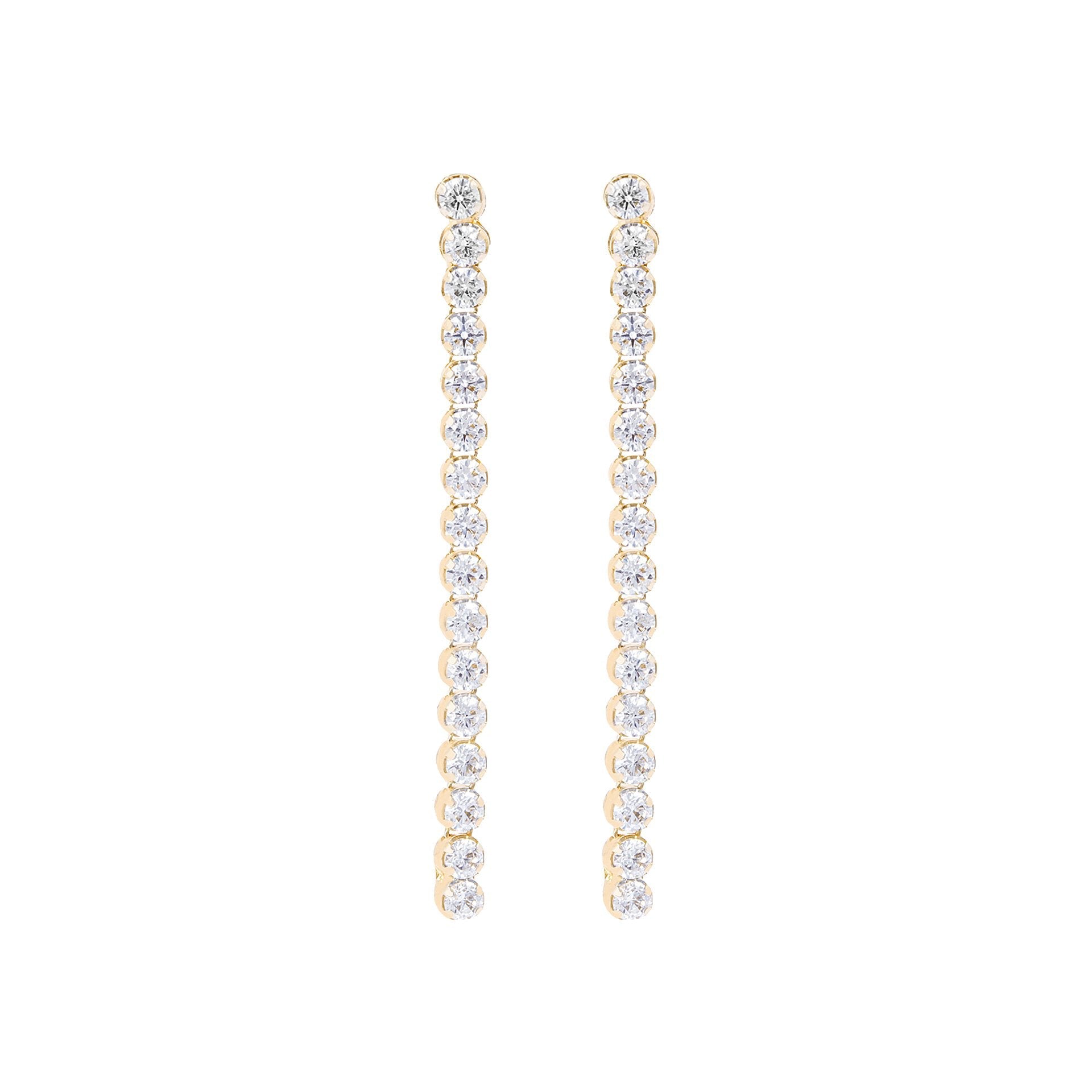 Bronzallure Altissima Golden Tennis Earrings