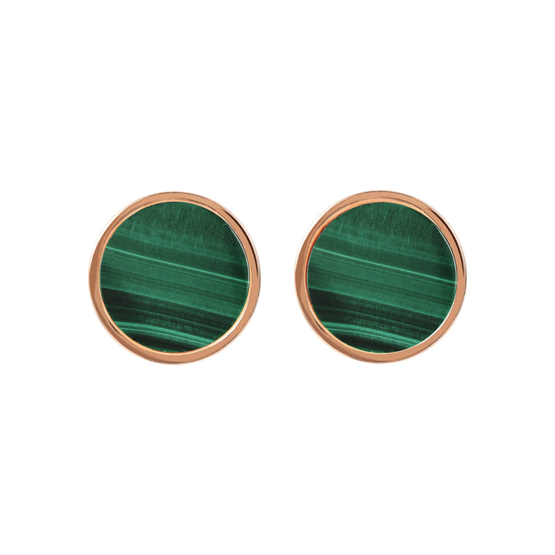 Bronzallure Gemstone Button Stud Earrings