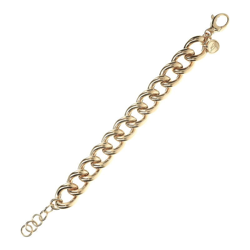 Bronzallure Golden Large Chain Link Bracelet