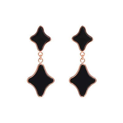 Bronzallure Alba Black Onyx Earrings