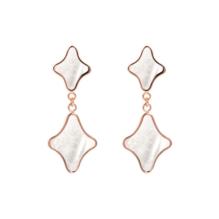 Bronzallure Alba White Mother of Pearl Earrings