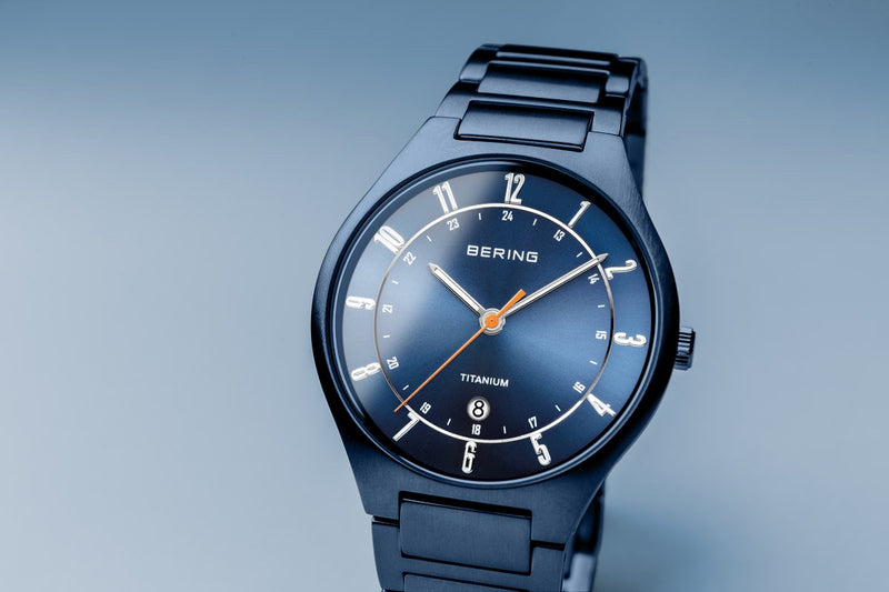 Bering Titanium Mat Blue Watch