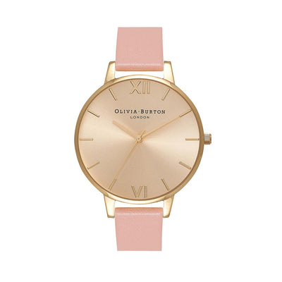 Olivia Burton Big Dial Dusty Pink Watch - Gold