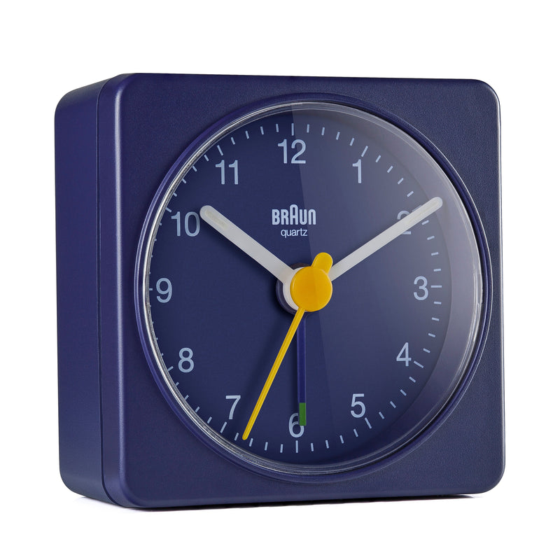 Braun Classic Travel Analogue Alarm Clock Blue