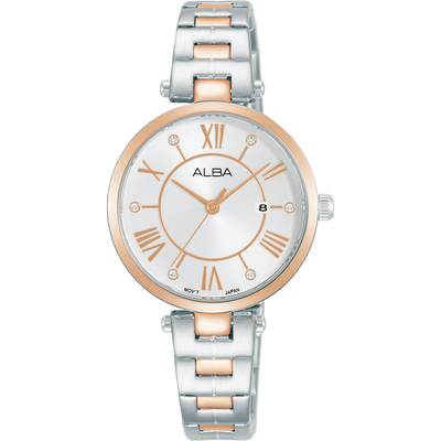 Alba Fashion Dress Analogue Silver Dial Womens Watch AH7AN4X