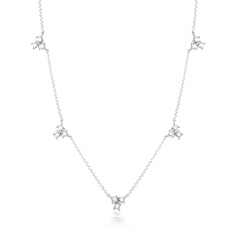 GEORGINI THE LAYERED EDIT TROIS NECKLACE SILVER