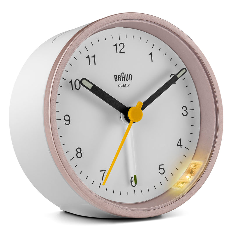 Braun Classic Analogue Alarm Clock Pink