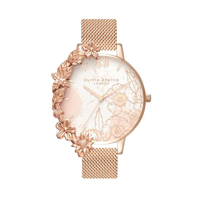 Olivia Burton Case Cuffs Rose Gold Watch - Rose Gold