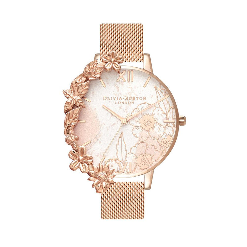 Olivia Burton Case Cuffs Rose Gold Watch - Rose Gold