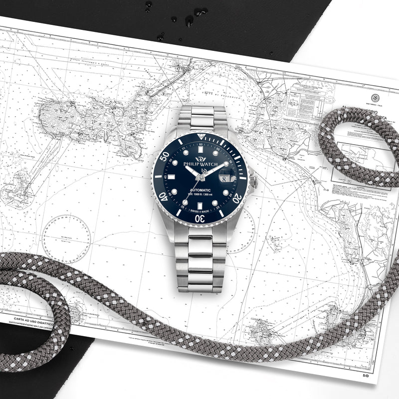 Philip Caribe Diving Automatic Blue Watch