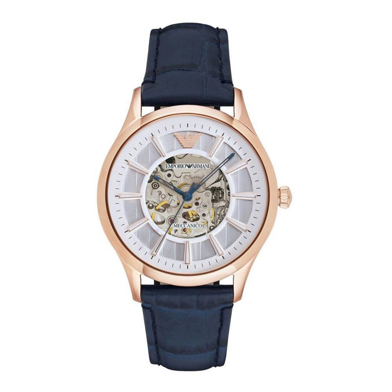 Emporio Armani AR1947 Men's Luxury White Dial with Leather Strap Watch