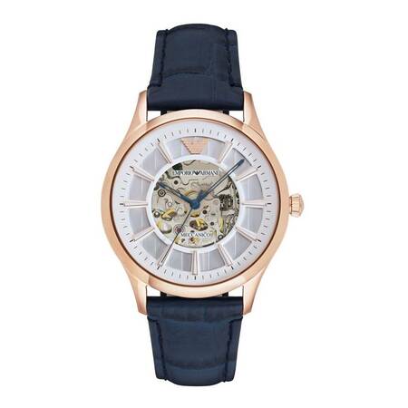 Emporio Armani AR1947 Men's Luxury White Dial with Leather Strap Watch