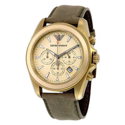Emporio Armani Mens Ar6071 Sportivo Analog Display Analog Quartz Brown Watch