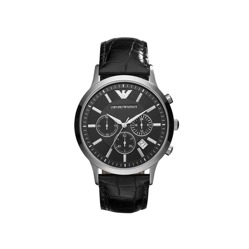 Emporio Armani Men's Black Dial Chronograph Watch AR2447